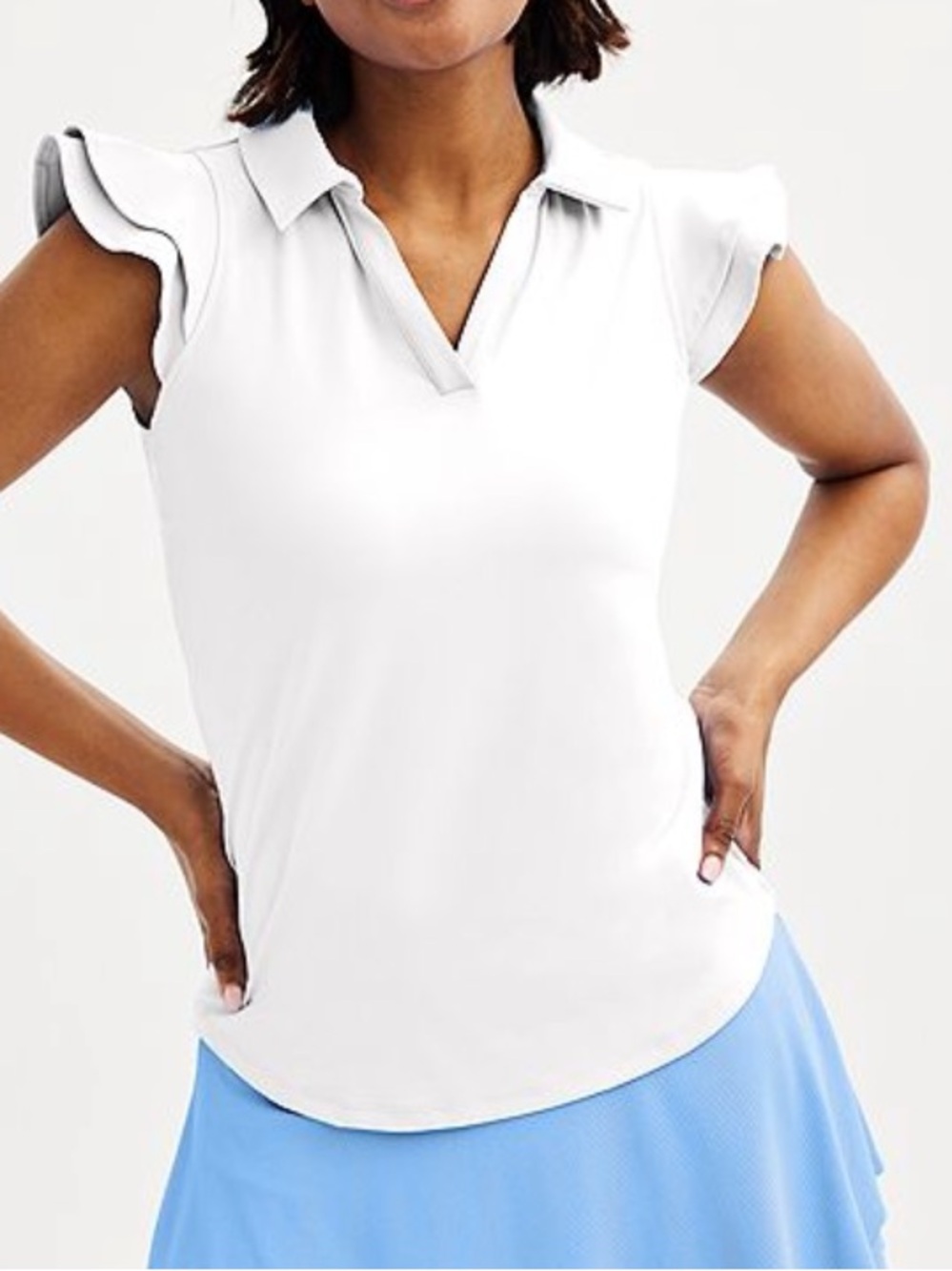 Tek Gear Flutter Sleeve Polo